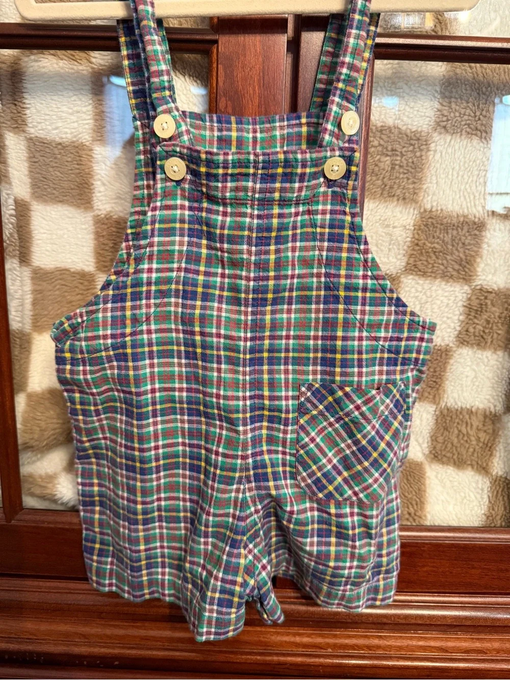 Ralph Lauren Multicolor Plaid Overalls